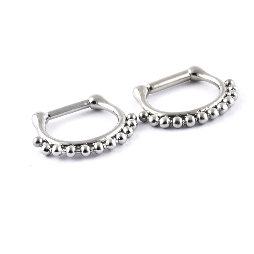 Surgical Steel multi ball Septum ring 1.6 x 8mm