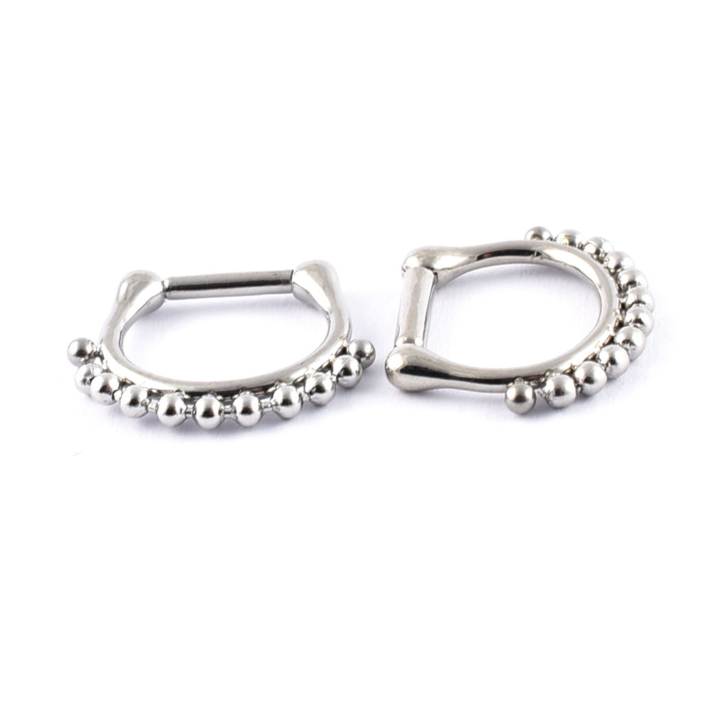 Surgical Steel multi ball Septum ring 1.6 x 8mm