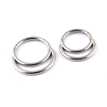 Titanium double hoop segment ring