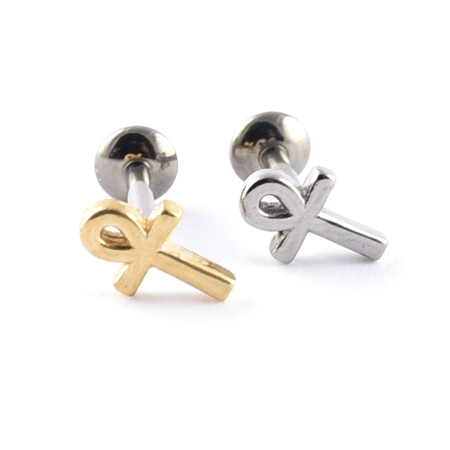 Titanium Labret Ankh Cross - key of life