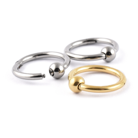 Titanium hinged Segment Ring with Ball BCR