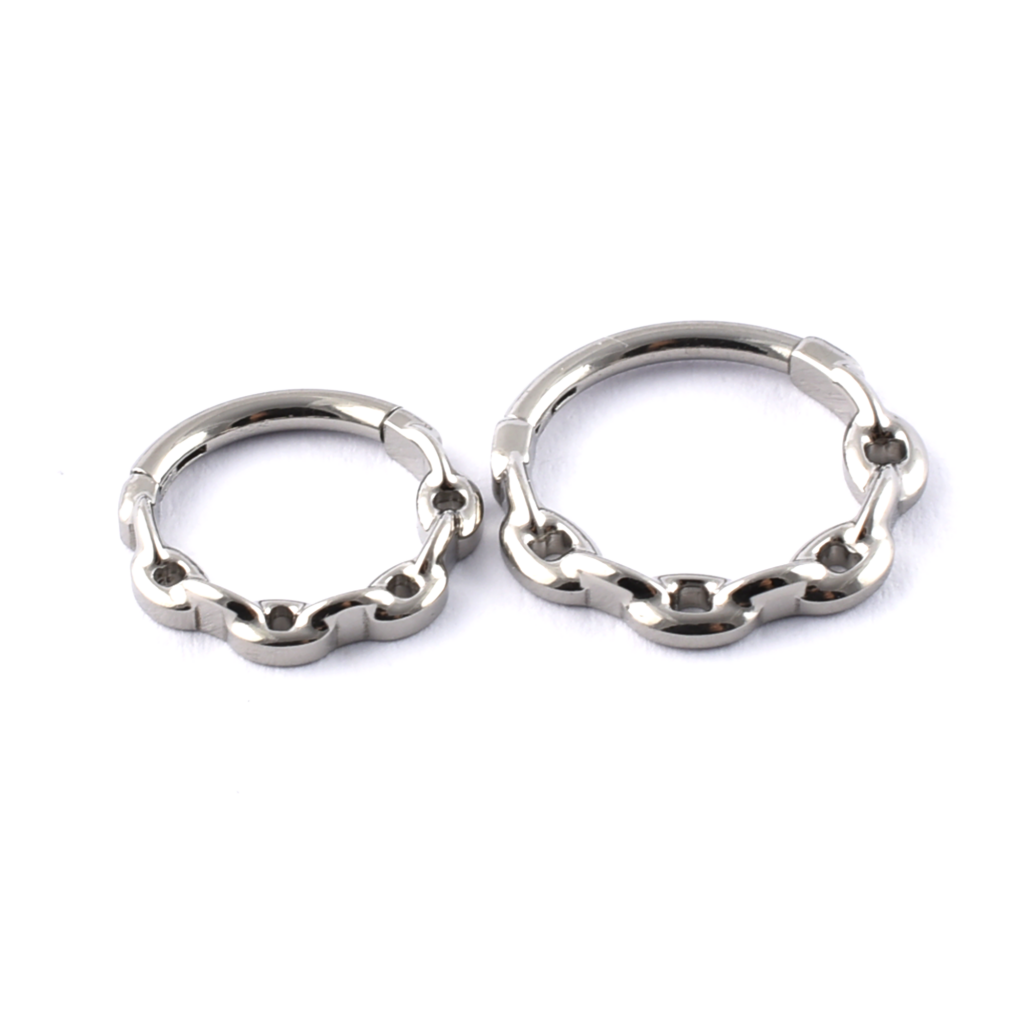 Titanium Hinged Segment Ring Chain Links 8mm 10mm