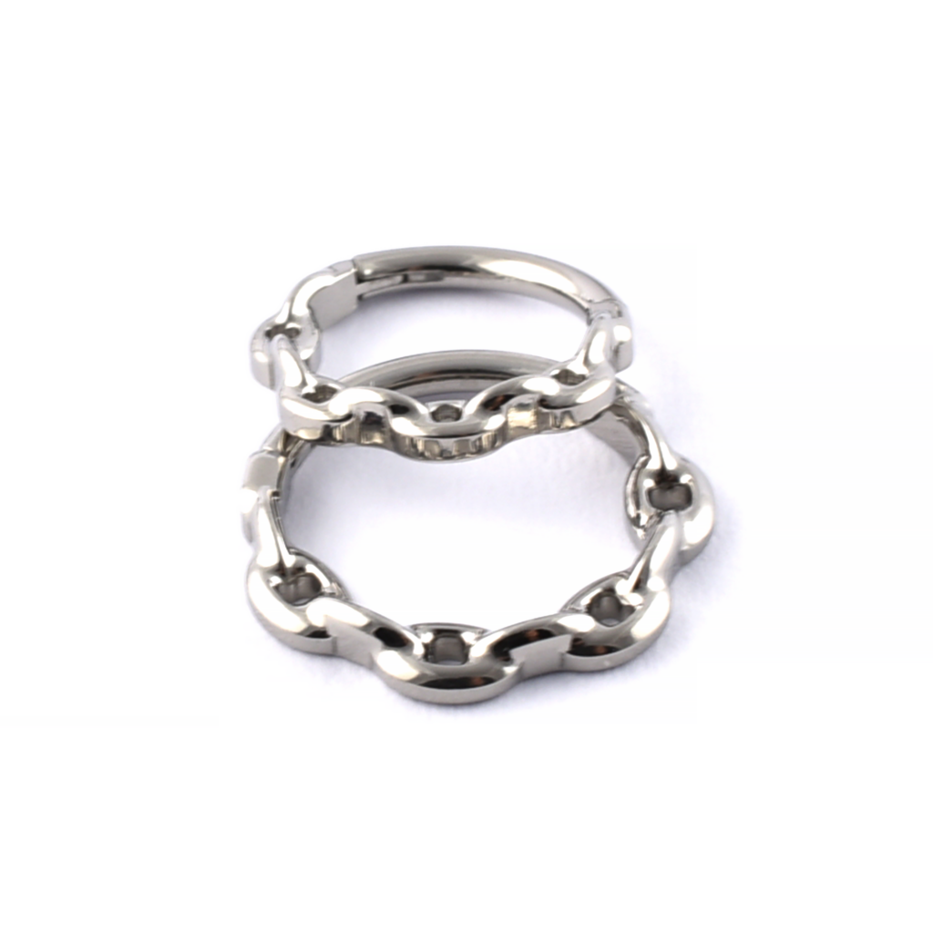 Titanium Hinged Segment Ring Chain Links 8mm 10mm