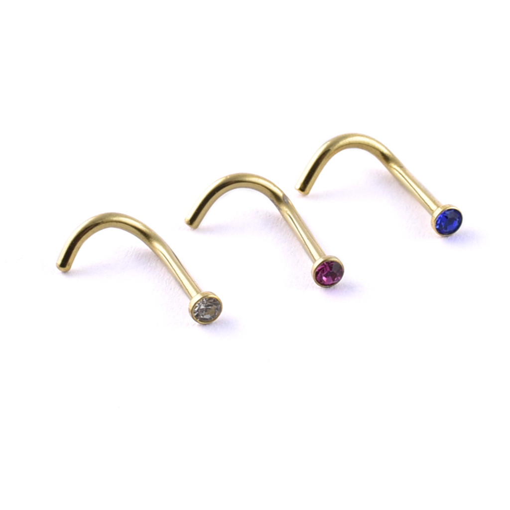 Surgical Steel PVD (Pale) Gold Nose Stud