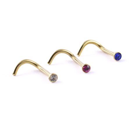 Surgical Steel PVD (Pale) Gold Nose Stud