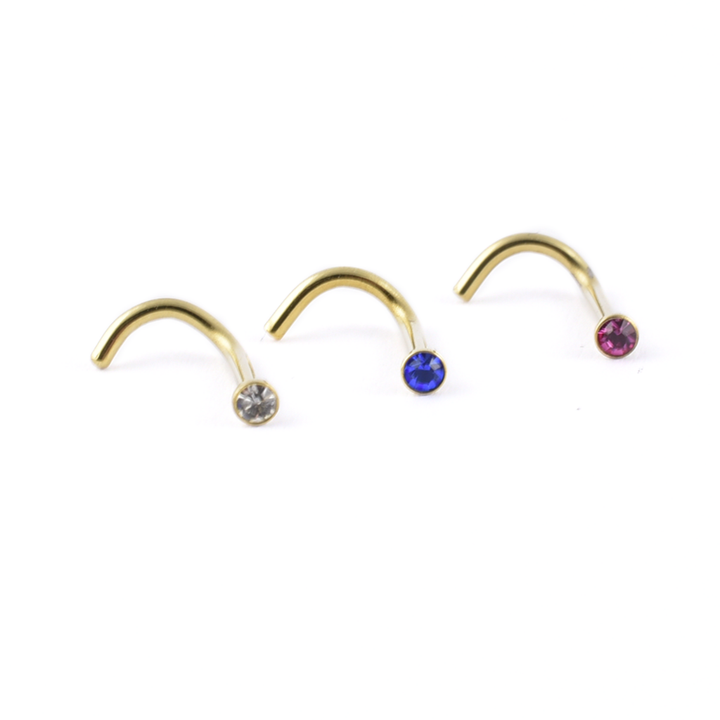 Surgical Steel PVD (Pale) Gold Nose Stud