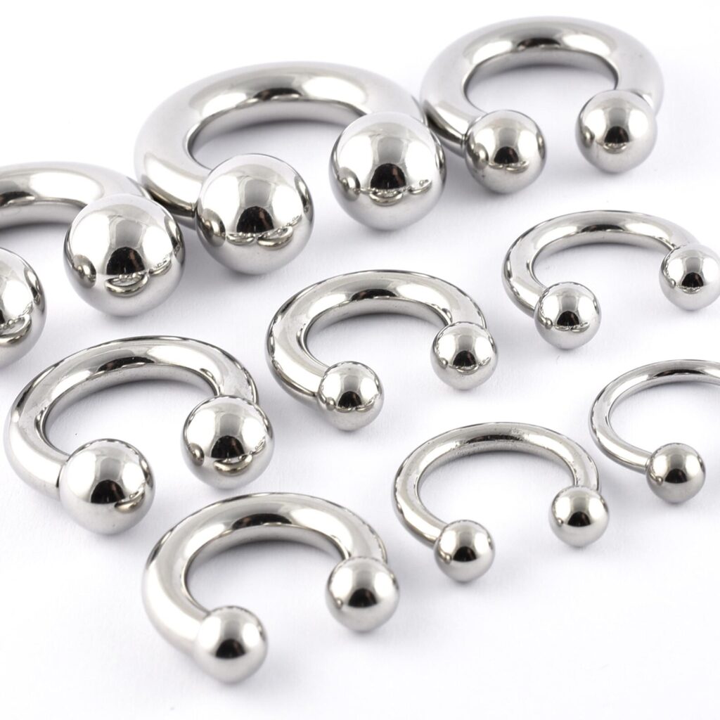 Surgical Steel Horseshoe Large Gauge 2.0mm-6.0mm