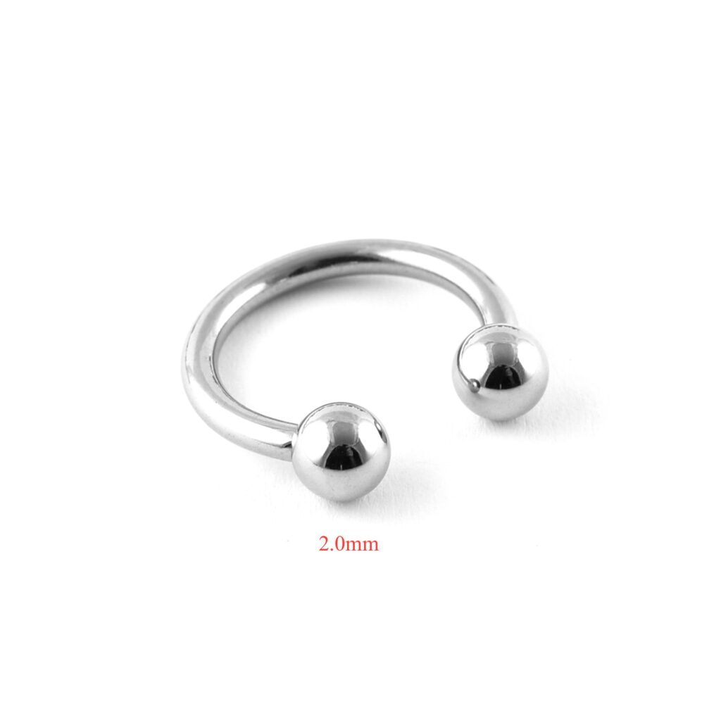 Surgical Steel Horseshoe Large Gauge 2.0mm-6.0mm