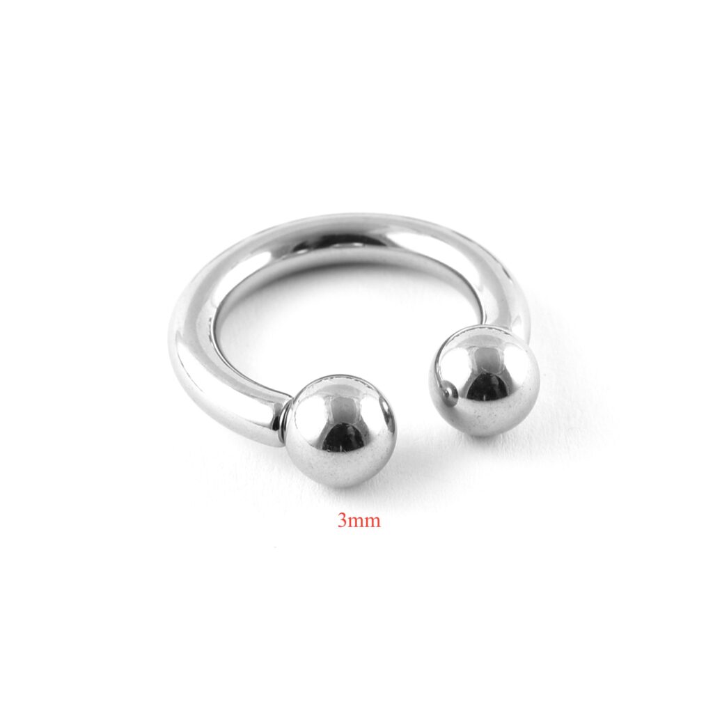 Surgical Steel Horseshoe Large Gauge 2.0mm-6.0mm
