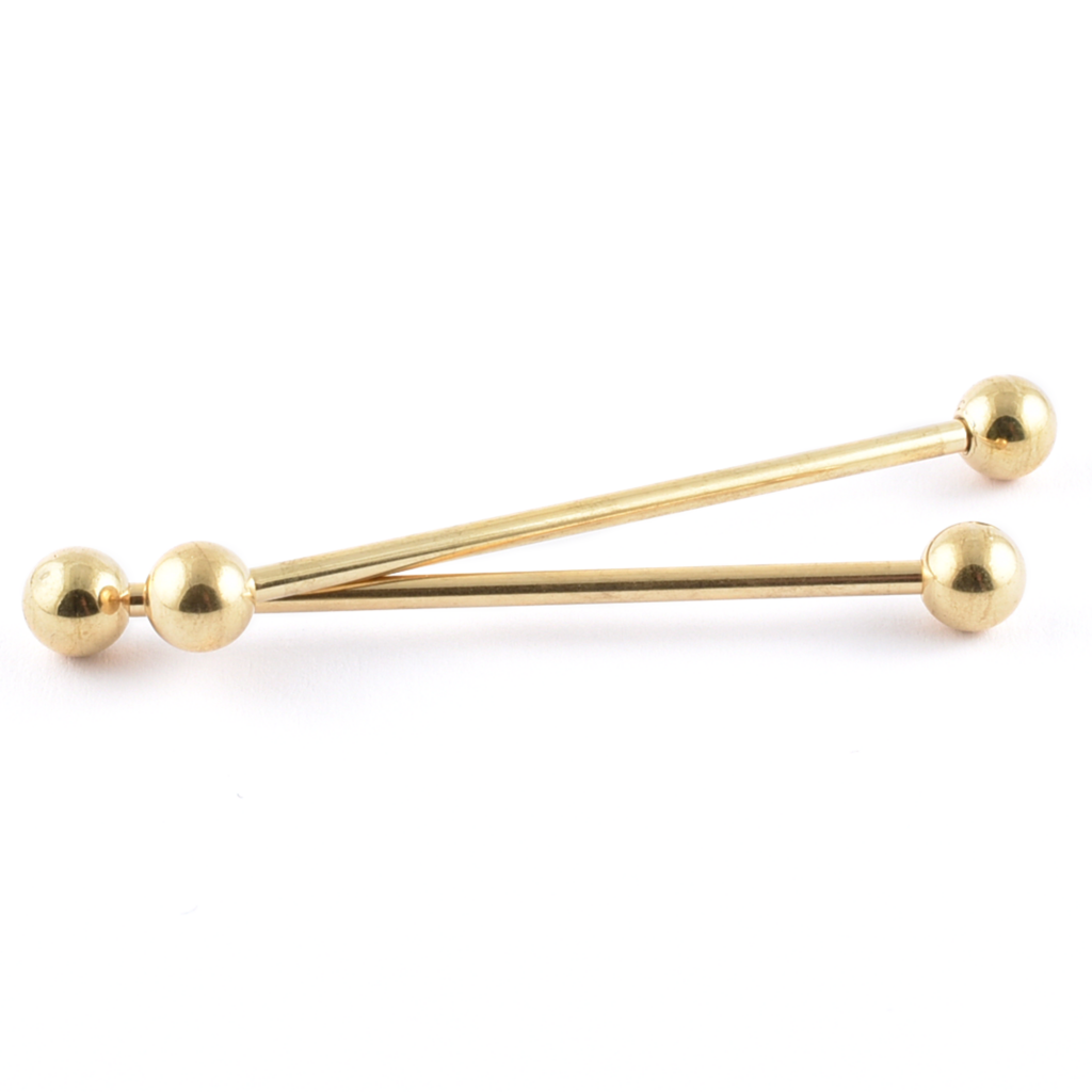 Surgical Steel Scaffold Bar PVD Gold
