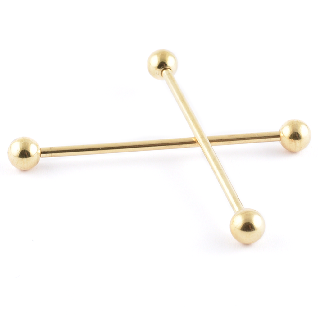 Surgical Steel Scaffold Bar PVD Gold