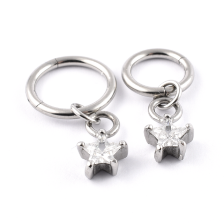 Surgical Steel Segment Ring with Star Charm
