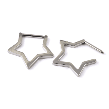Titanium Hinged Star Segment Ring