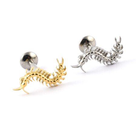Titanium Labret Centipede